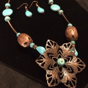 Hand Crafted Necklace and Earring Set